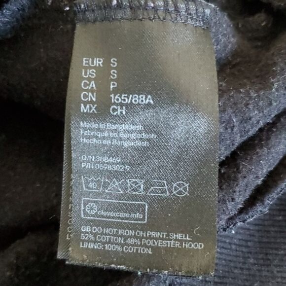 Divided H&M Cropped Crop Hoodie Hooded Sweatshirt Pullover Women's Woman's SMALL - Picture 8 of 11